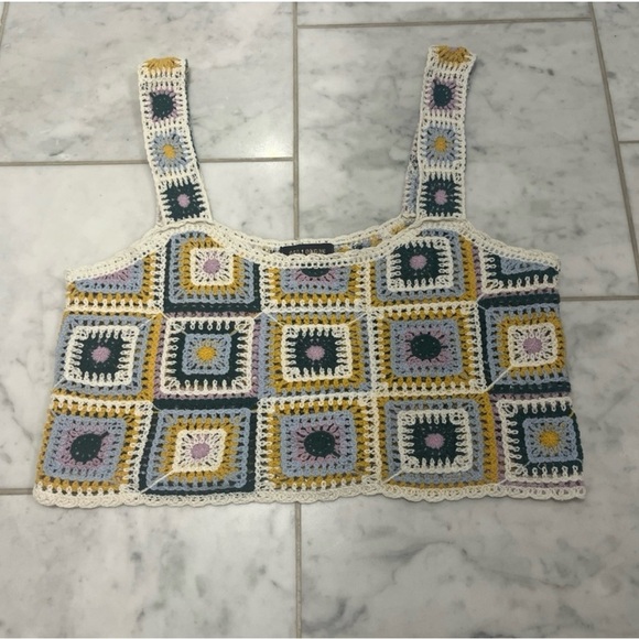Crochet Patchwork Tank Top, runs a little large. - Picture 3 of 3